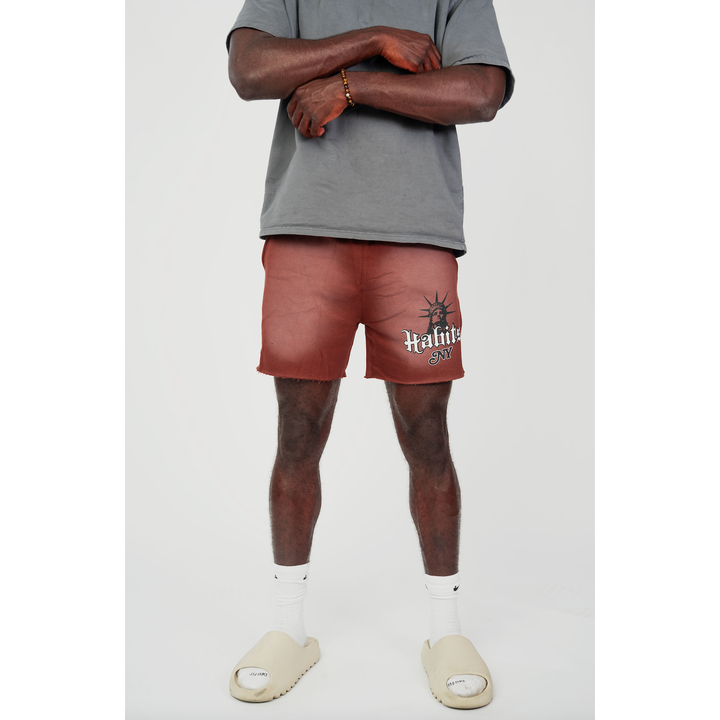 LIMITED EDITION: Revitalized Empire State Acid Wash Shorts Brown